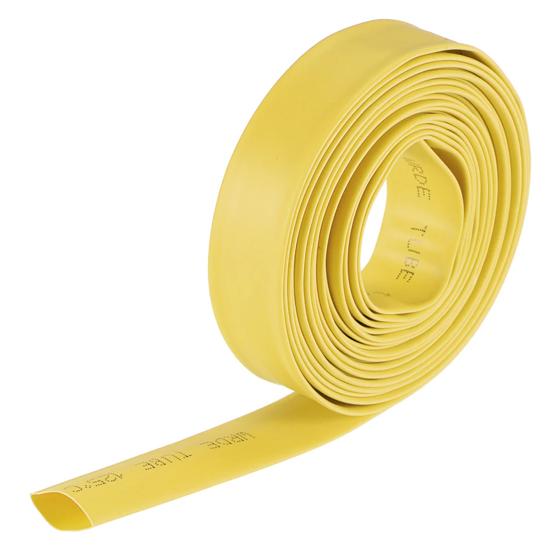 Heat Shrink Tubing 10mm Dia 17mm Flat Width 2:1 rate 10ft - Yellow