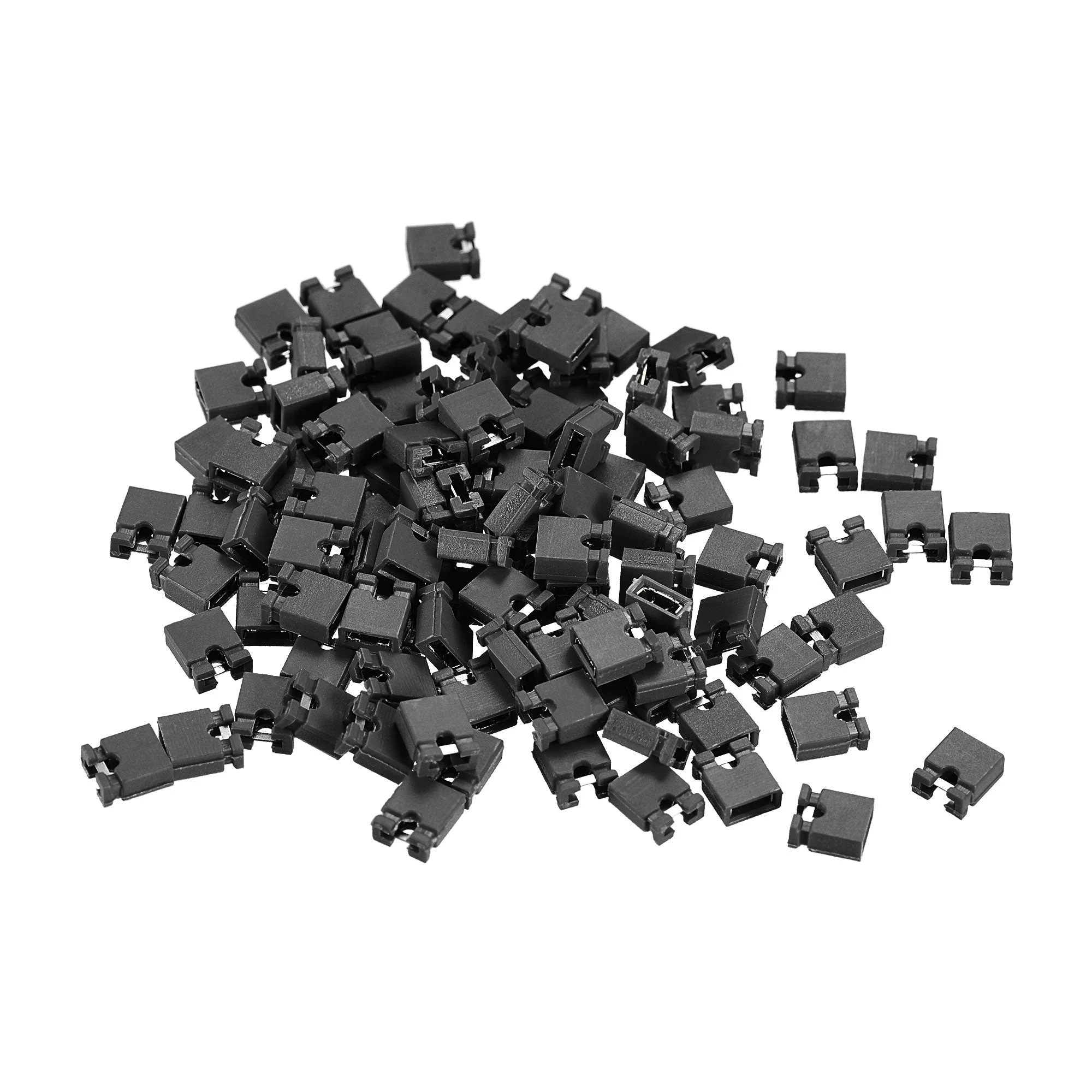 100pcs 2mm Standard Pin Header Jumper Cap Short Circuit Connection Cap Black