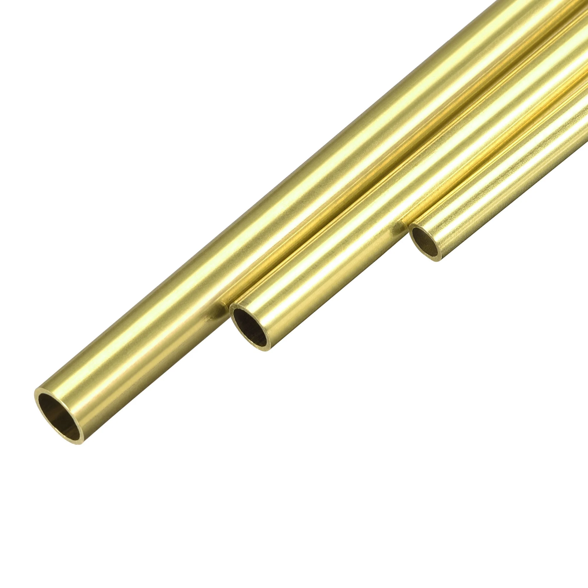 Brass Tube, 4mm 5mm 6mm OD x 0.5mm Wall Thickness 300mm Length Seamless Round Pipe Tubing, Pack of 3