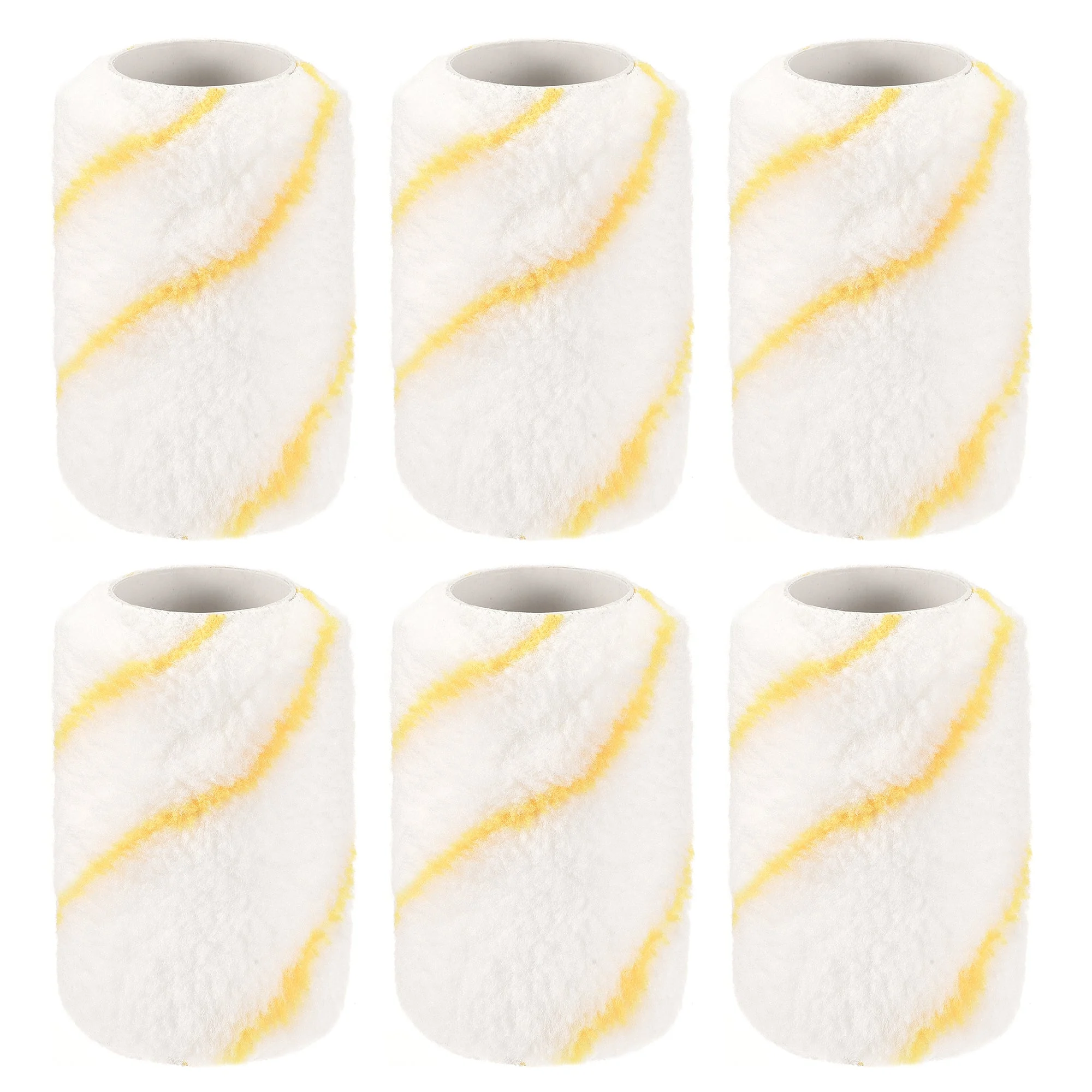 Uxcell Paint Roller Cover 4 Inch x 1/2" Nap Mini Microfiber Brush for Household Wall Painting Treatment 6Pcs