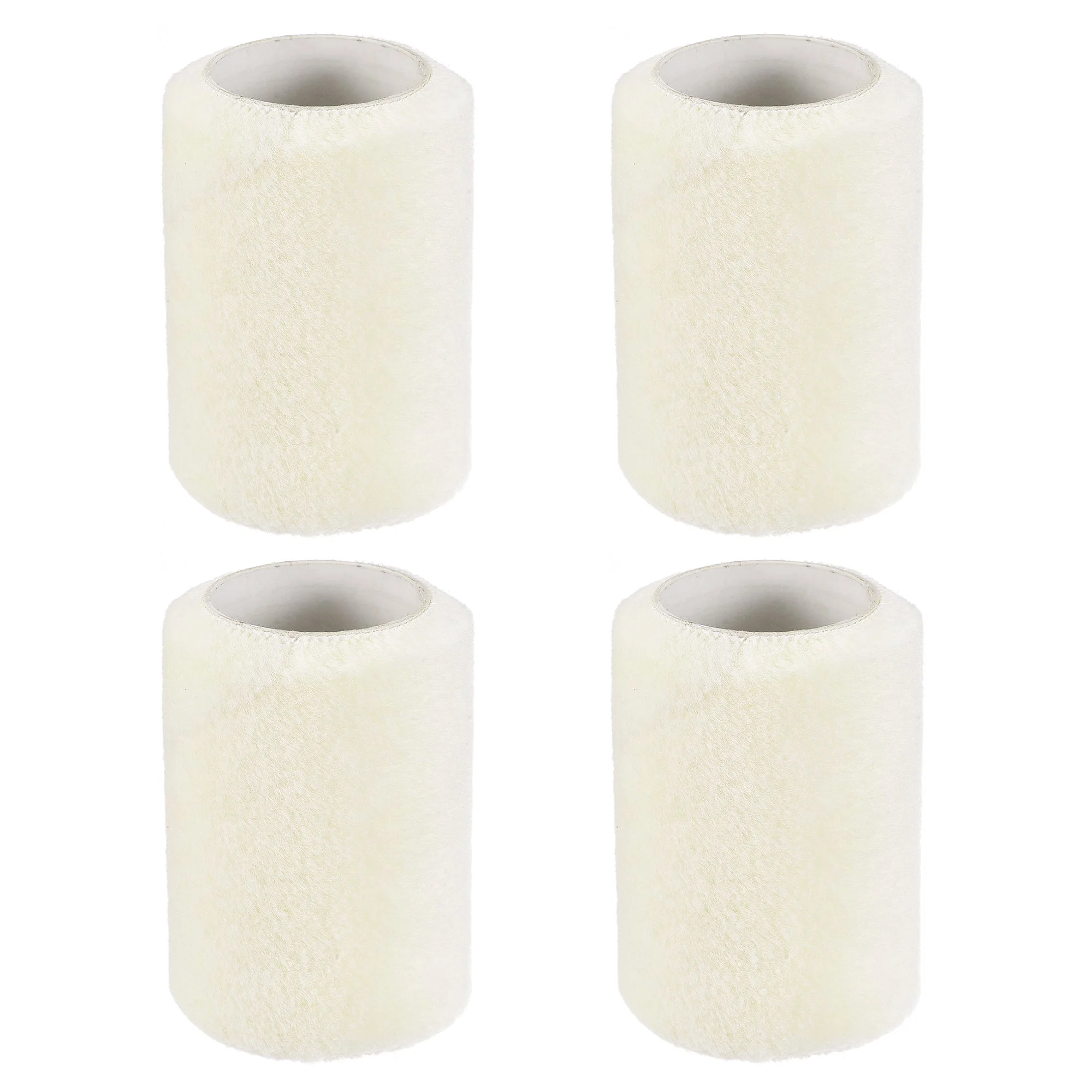 Uxcell Paint Roller Cover 3 Inch x 1/4" Nap Mini Wool Brush for Household Wall Painting Treatment 4Pcs