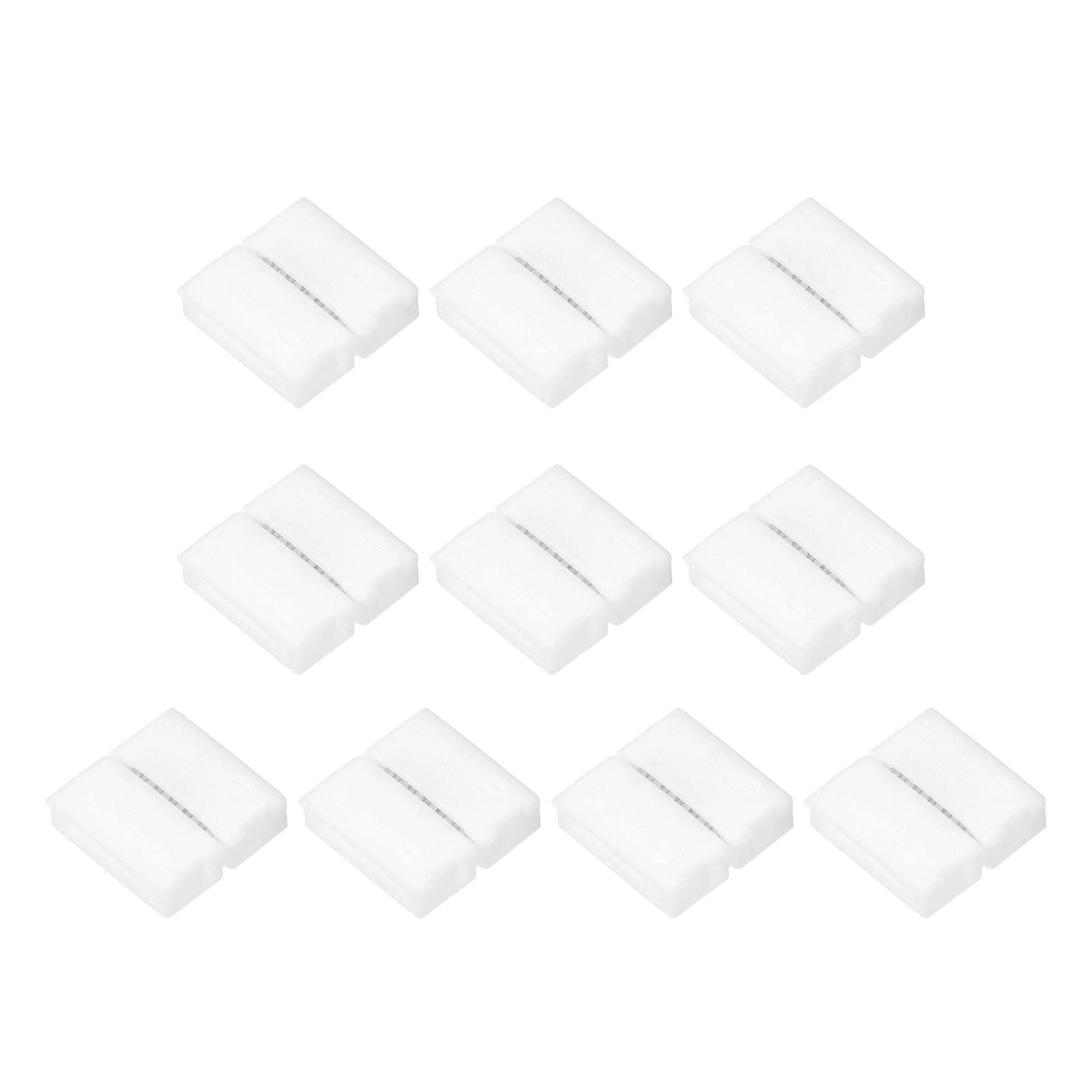 Uxcell 6 Pin 12mm 5050 LED Strip Light Solderless Gapless Connector White 10Pcs